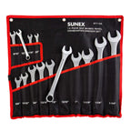 Sunex 2568, 1/2 Inch Drive Master Impact Socket Set, 43-Piece & SAE Combination Wrench Set, 14 Piece