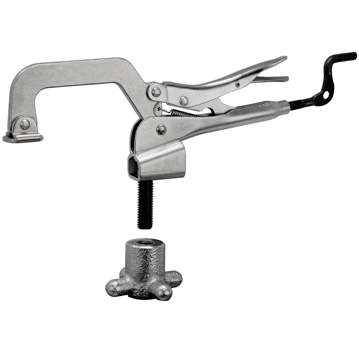Wilton Drill Press Vise with Strong Hand Tools Clamp Bundle - 6" Vise with Crank Handle Clamp