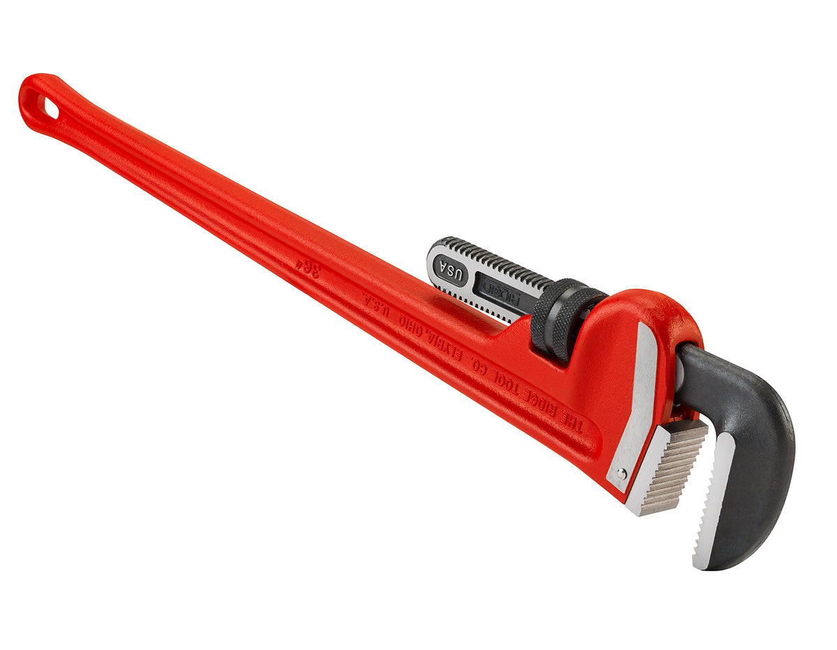 RIDGID 31035 Heavy-Duty Straight Pipe Wrench & 31725 Pipe Wrench Heel Jaw with Pin Assembly