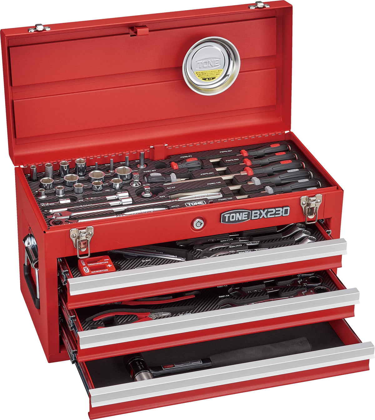 TONE Tool Set, 3/8-Inch Drive, Red, 69-Piece, TSAT353