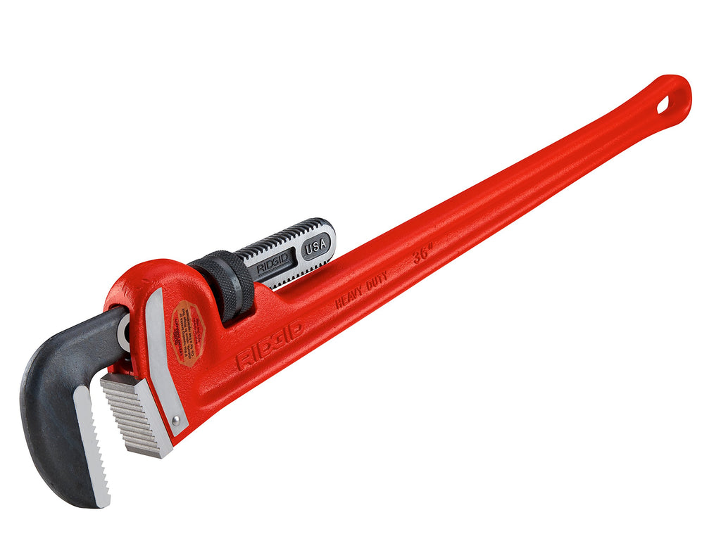RIDGID 31035 Heavy-Duty Straight Pipe Wrench & 31725 Pipe Wrench Heel Jaw with Pin Assembly