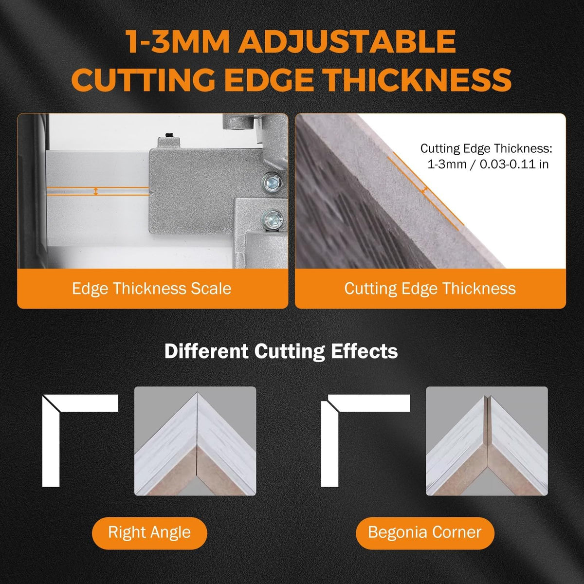 1200W Electric Tile Bevel Cutter,43° Tile Chamfering Tool, with Aluminum Alloy Chamfering Plate,Tile Angle Cutting Tool