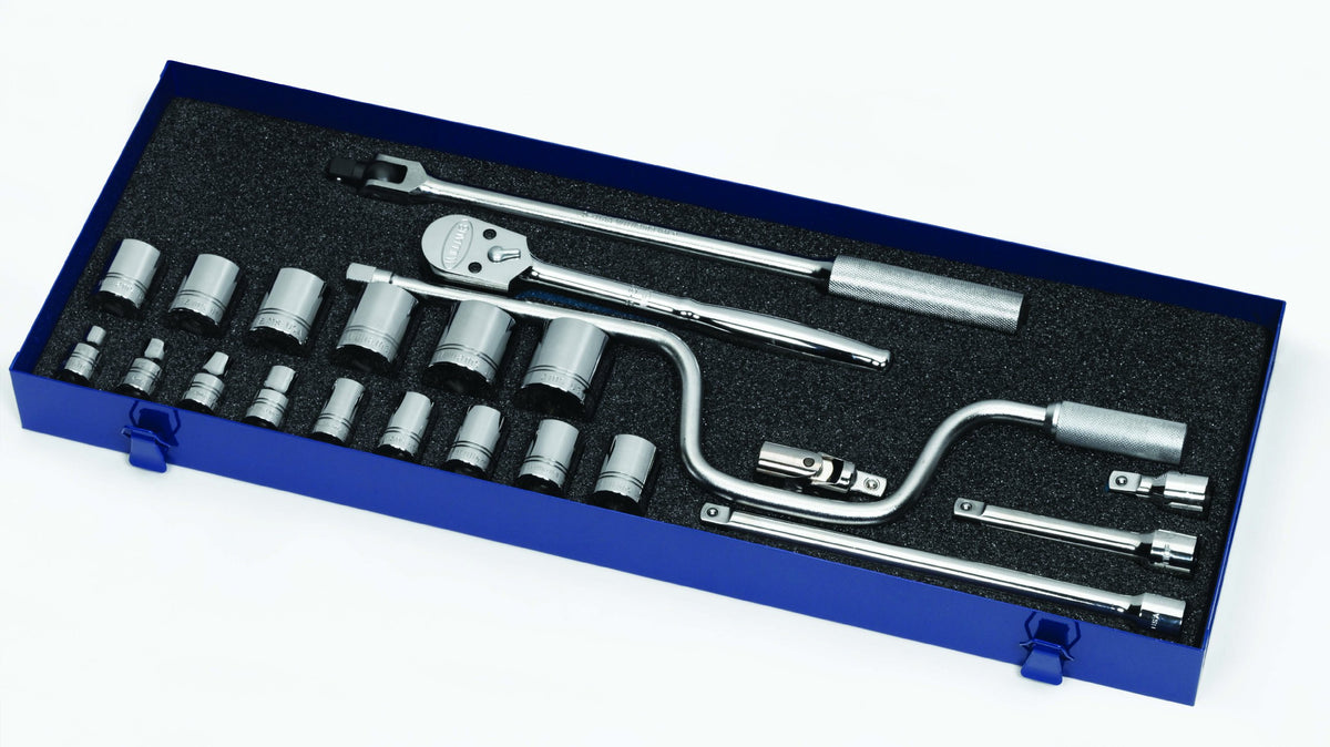 Williams WSS-22FTB 22-Piece 1/2-Inch Drive Socket and Drive Tool Set with Tool Box