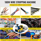 Portable Cable Stripping Tool, Electric Wire Stripper, 4 Channel Cable Stripper DIY Tool for Home Improvement Recycling