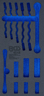 BGS 4048 | Tool Tray 1/3: Flare Nut Wrench and Special Socket | 10 mm (3/8") | 13 pcs.