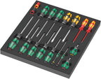 Wera 05150101001 9710 Foam Insert 18-Piece Screwdriver Set & Wera 5134000001 25-Piece Micro Screwdriver Set for Electronic Applications