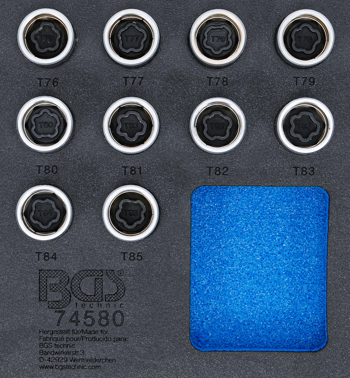 BGS 6659 | Tool Tray 1/6: Rim Lock Socket Set for VAG | 20 pcs.