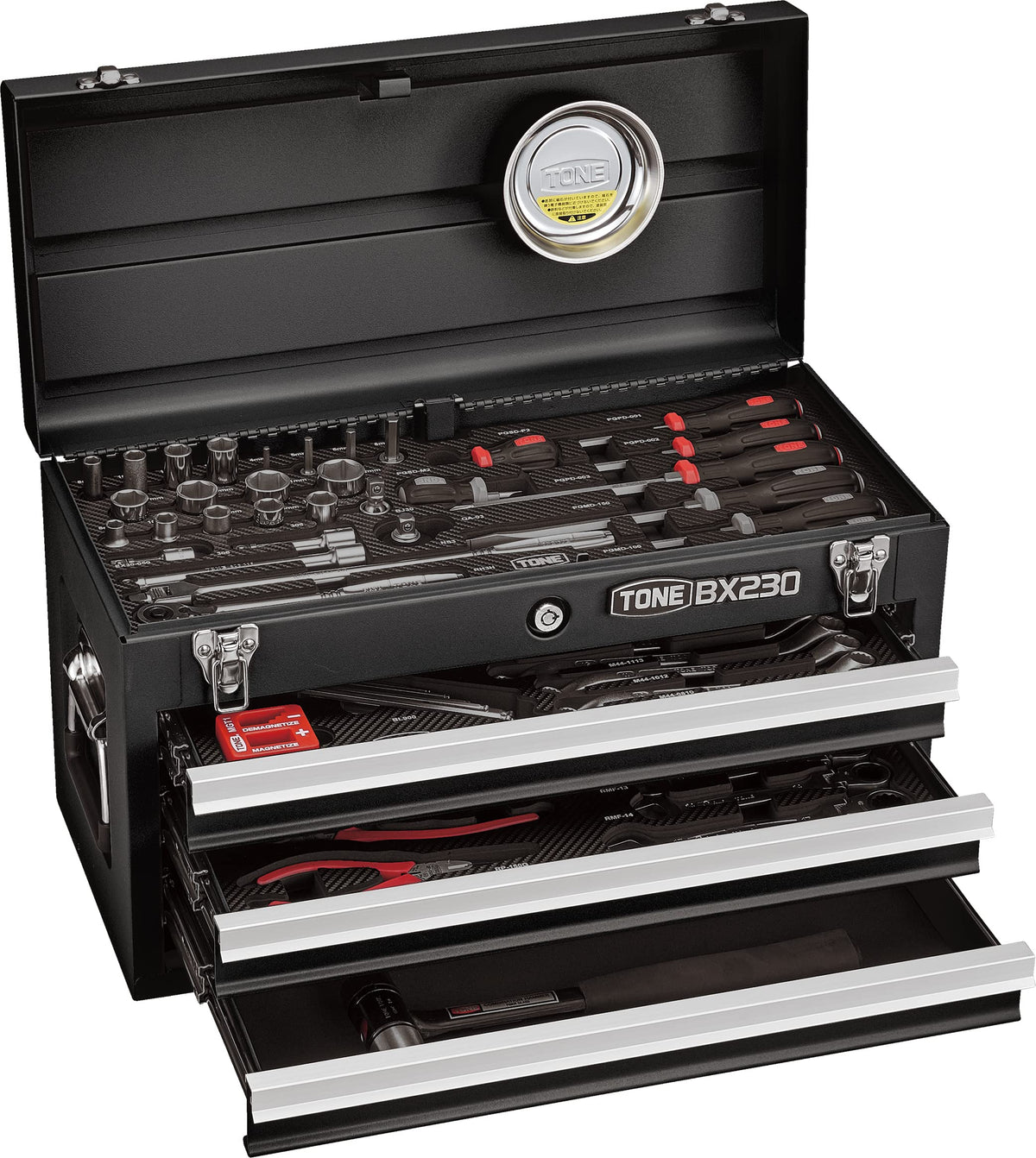 TONE Tool Set, 3/8-Inch Drive, Red, 69-Piece, TSAT353