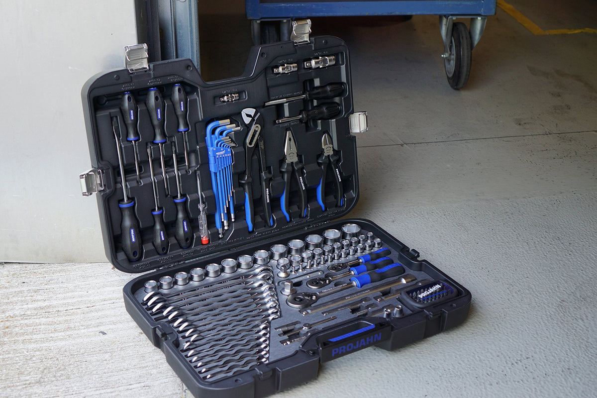 PROJAHN 1/4'3/8'1/2'PROJAHN professional Universal Tool Box 122 Pieces 39048201