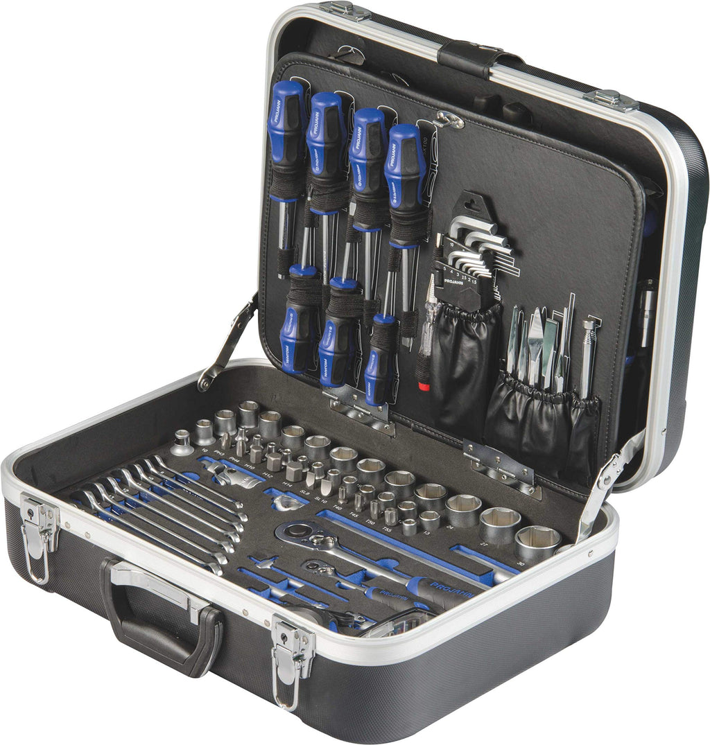PROJAHN 8681 1/4 Plus 1/2-Inch Universal Tool Case - Black (149-Piece)