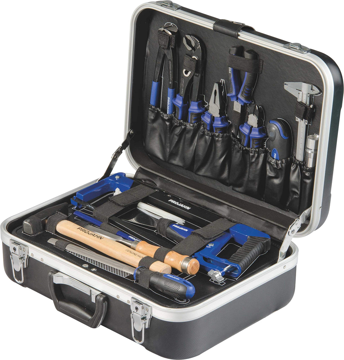 PROJAHN 8681 1/4 Plus 1/2-Inch Universal Tool Case - Black (149-Piece)