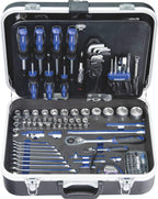 PROJAHN 8681 1/4 Plus 1/2-Inch Universal Tool Case - Black (149-Piece)