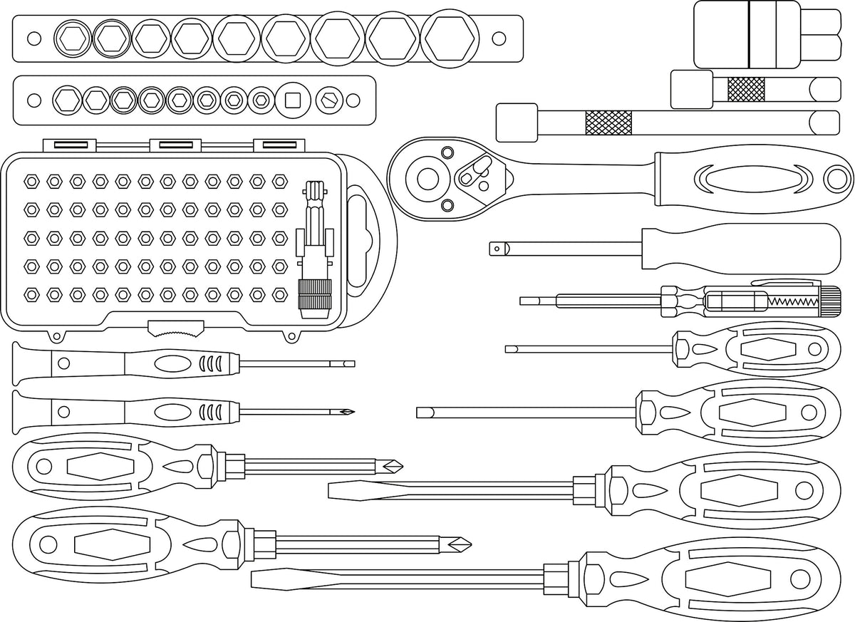 Mannesmann Professional Tool Kit (124 Pieces)