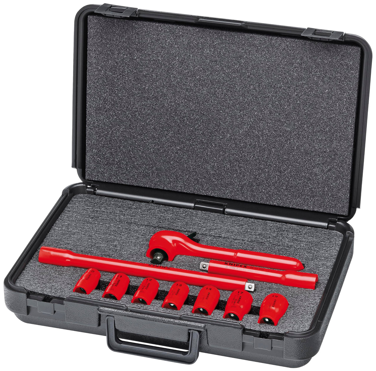 KNIPEX 98 99 11 S4 10 Piece 1,000V Insulated Socket Set 3/8 Metric Drive